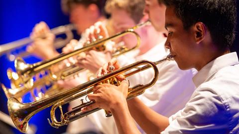 Musiker beim Landeswettbewerb Jugend jazzt Hessen