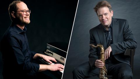 Pianist Sebastian Scobel und Saxophonist Denis Gäbel